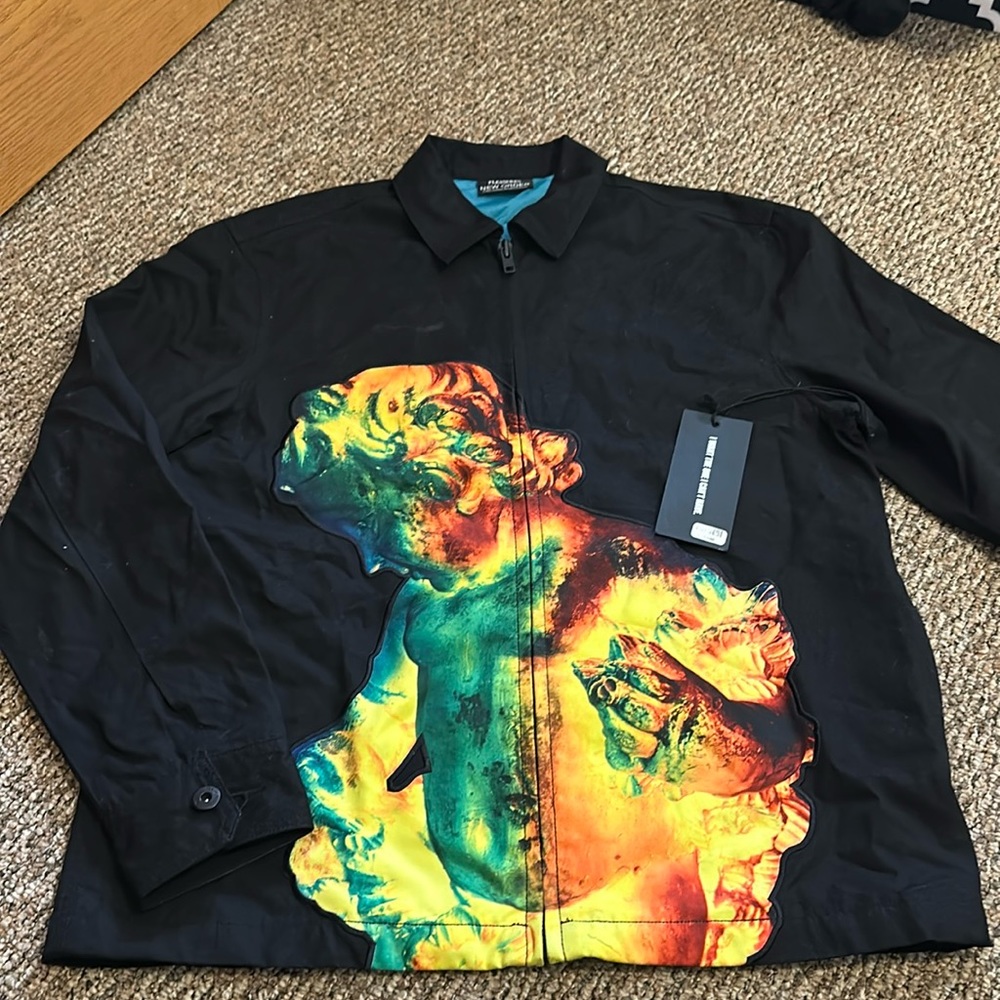 New order by pleasures zip up jacket